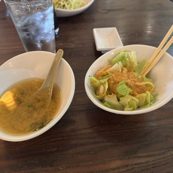 Genki Sushi & Grill - Miso soup and house salad. - Japanese Near Me - Lancaster, Pennsylvania Genki Sushi & Grill - Miso soup and house salad. - Japanese Near Me - Lancaster, Pennsylvania
