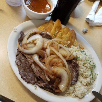 PONCE Restaurant - Bistec Encebollado/Steak with Saute Onions - Latin American Near Me - Bradenton, Florida