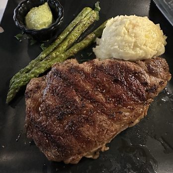 Seaside Restaurant & Bar - Ribeye steak with Mashed potatoes and Asparagus - Bars Near Me - Crescent City, California Seaside Restaurant & Bar - Ribeye steak with Mashed potatoes and Asparagus - Bars Near Me - Crescent City, California