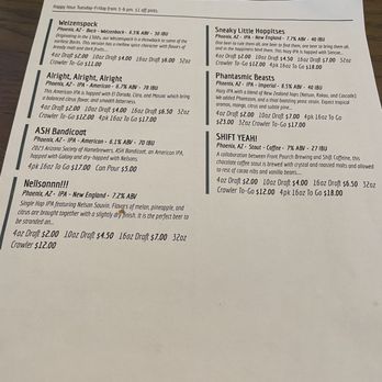 Front Pourch Brewing - Beers 8/2022 cont. - Breweries Near Me - Phoenix, Arizona