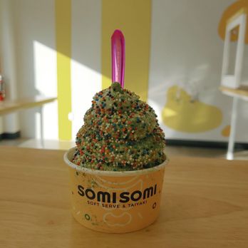Somisomi - matcha with sprinkle and matcha powder - Desserts Near Me - Long Beach, California Somisomi - matcha with sprinkle and matcha powder - Desserts Near Me - Long Beach, California