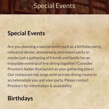 Provino's Italian Restaurant - Free birthday meal - Italian Near Me - Buford, Georgia Provino's Italian Restaurant - Free birthday meal - Italian Near Me - Buford, Georgia