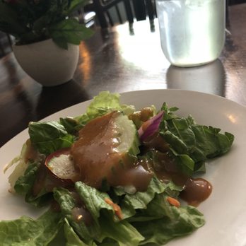 Up Thai - Salad that comes with lunch special - peanut sauce is good ! - Thai Near Me - Morris Plains, New Jersey