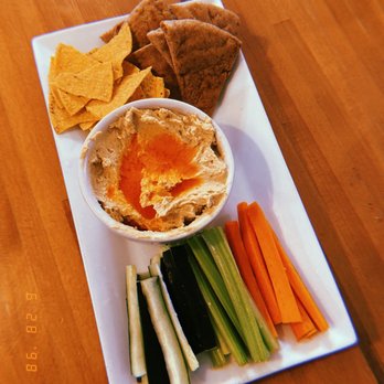PS Green Restaurant - Mediterranean Hummus Platter - Vegan Near Me - Lauderdale, Florida
