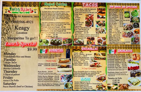 Menu photo 5 Tacos Rojas - Cave Spring Cave Spring, VA Menu photo 5 Tacos Rojas - Cave Spring Cave Spring, VA