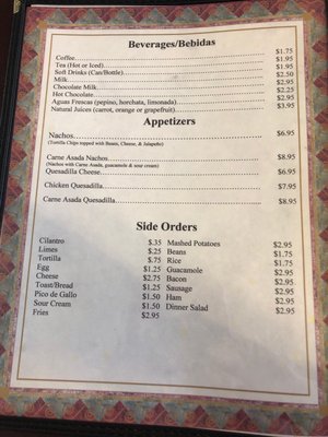 Menu photo 4 El Mirador Deming, NM