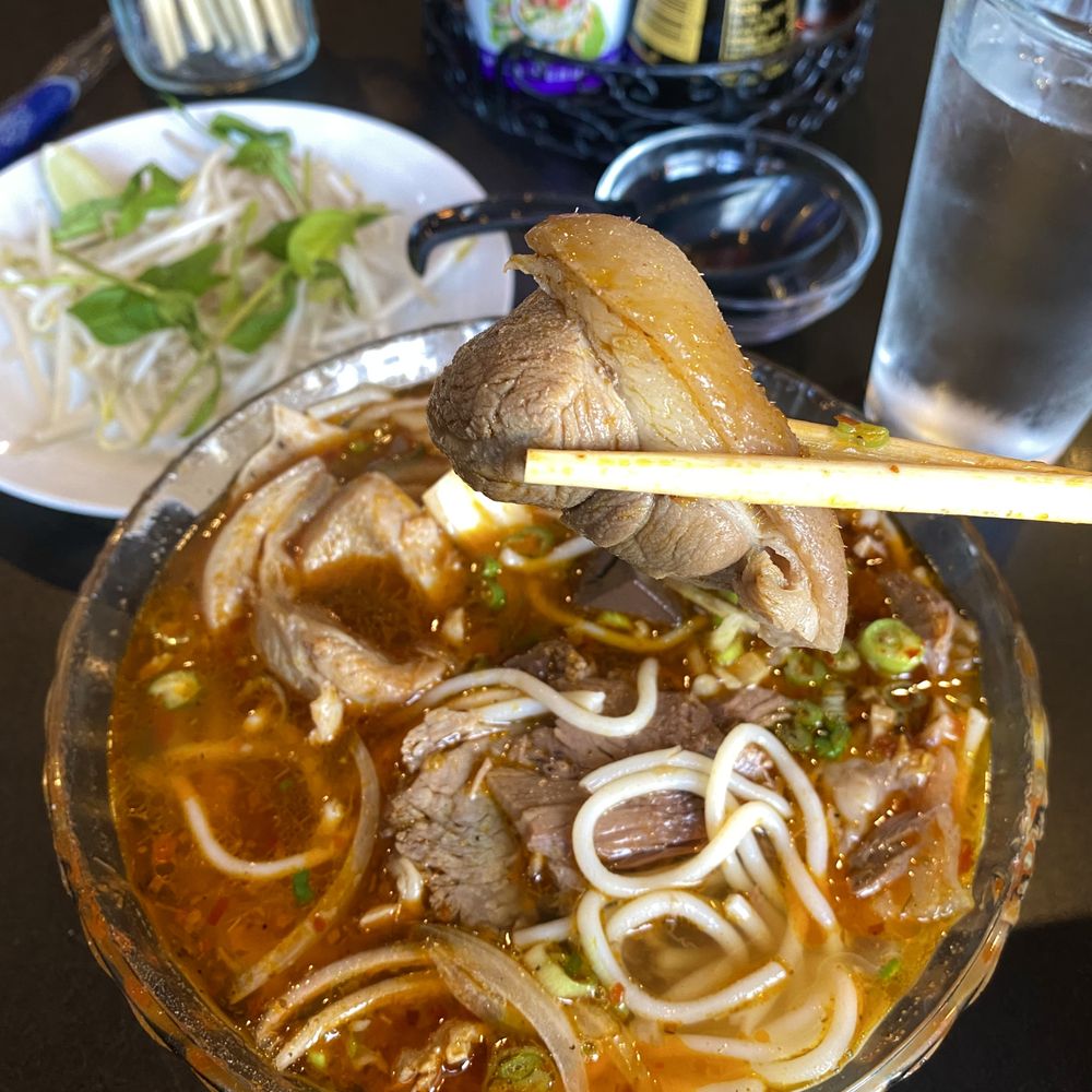 Cafe Nhan - Pigs feet in their bun bo hue - Vietnamese Near Me - Philadelphia, Pennsylvania