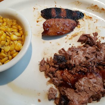Bobby Q - Mesa - The 3 meat combo split between 2. - New American Near Me - Mesa, Arizona
