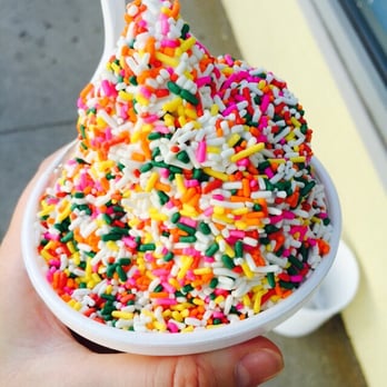 Nana's Ice Cream and Candy - Large soft serve swirl with rainbow jimmies - Ice Cream & Frozen Yogurt Near Me - Wareham, Massachusetts