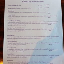 Brunch menu for Mother's Day.