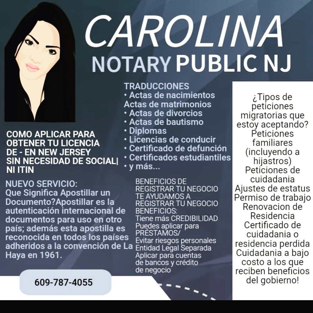 Notaria De Carol - immigration attorney in Bloomfield, NJ