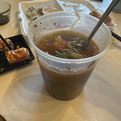 Wok 'n Roll Restaurant and Bar - The soup we got instead of the pad woon sen we ordered.