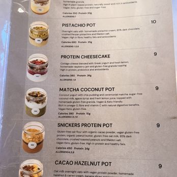 NUDES - Menu - Coffee & Tea Near Me - Barcelona, B