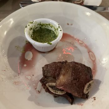 JT's Steakhouse - I forgot to take the before picture of cross cut ribs with chimichurri - Steakhouses Near Me - Ely, Nevada