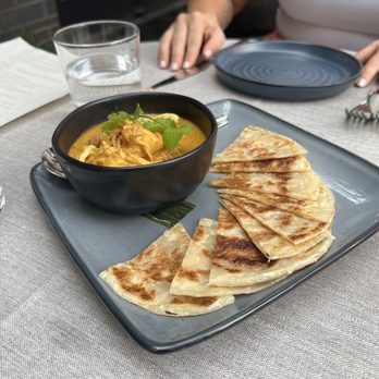 Pusadee's Garden - Roti with shredded chicken - Thai Near Me - Pittsburgh, Pennsylvania Pusadee's Garden - Roti with shredded chicken - Thai Near Me - Pittsburgh, Pennsylvania