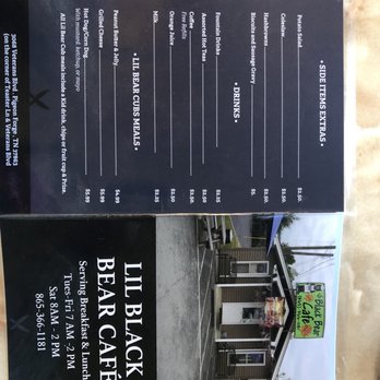 Lil Black Bear Cafe - Kids menu - Sandwiches Near Me - Pigeon Forge, Tennessee