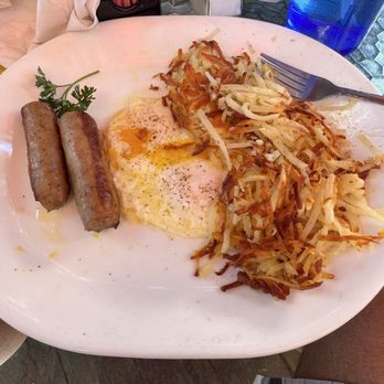 Teddy Bear Restaurant - Eggs with sausage and hash browns. - American Near Me - Big Bear Lake, California Teddy Bear Restaurant - Eggs with sausage and hash browns. - American Near Me - Big Bear Lake, California