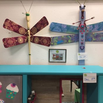 Habitat for Humanity ReStore - Dragonflies made of bed posts and ceiling fan blades. - Thrift Stores Near Me - Durham, North Carolina