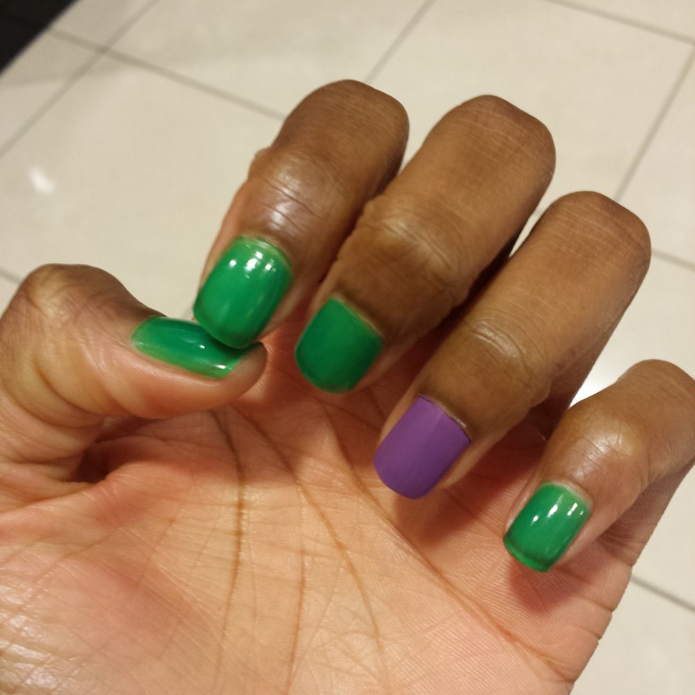 My ninja turtles inspired mani from Star Nails. Thank you Jennie!