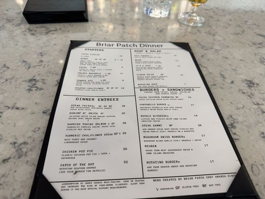 Menu photo 1 Briar Patch Denver, CO