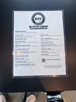 Menu photo 1 Big Potato Company - Burleson Burleson, TX Menu photo 1 Big Potato Company - Burleson Burleson, TX