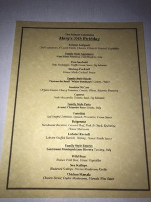 Menu photo 5 The Palazzo Restaurant Cleveland, OH
