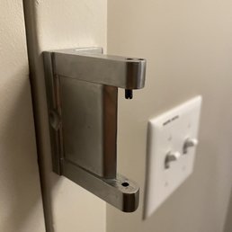 Broken security flap (Room 406) Broken security flap (Room 406)