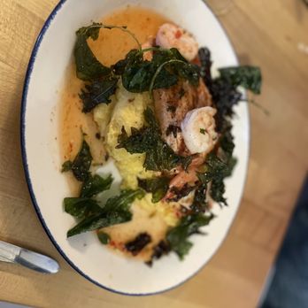 Saltine - Salmon, grits and roasted kale! - Southern Near Me - Jackson, Mississippi