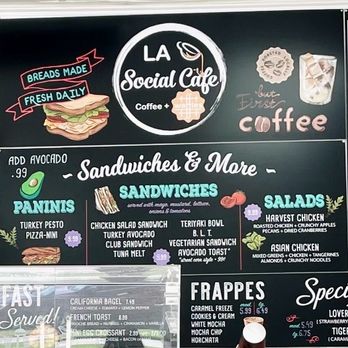 LA Social Cafe - Menu - Coffee & Tea Near Me - West Covina, California