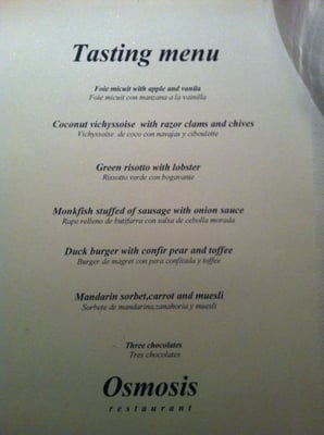 Menu photo 8 Osmosis Barcelona, B