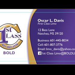 First Class Limo Service - Business card