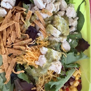 Charcoaler Drive-In - Grilled Chicken salad that as you can see, might be plain canned chicken. Very bland seemed like fake meat‍ - Burgers Near Me - El Paso, Texas