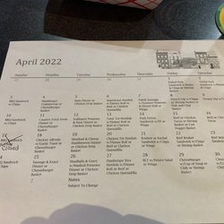 Neisen Bros Bar & Grill - April 2022, lunch special menu