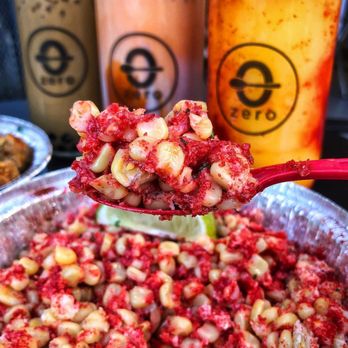 Zero Degrees - XXTRA Flamin' Hot Cheetos Elotes includes Zero Degrees' classic elotes with toppings of Flamin' Hot Cheetos. - Bubble Tea Near Me - Arlington, Texas Zero Degrees - XXTRA Flamin' Hot Cheetos Elotes includes Zero Degrees' classic elotes with toppings of Flamin' Hot Cheetos. - Bubble Tea Near Me - Arlington, Texas
