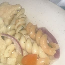 Hair on pasta salad