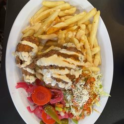 Papá con pollo