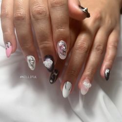 NILLIFUL Nail Studio - Blackpink themed nails with a Y2K and edgy aesthetic