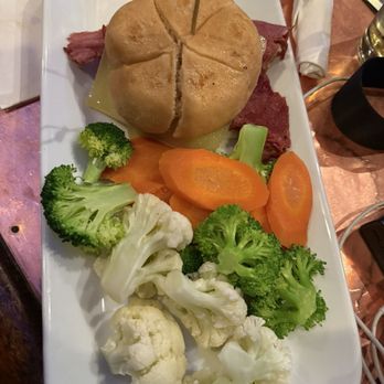 Malarky's Irish Pub - Corned Beef Sandwich on (my own) GF bread with steamed vegetables - Breakfast & Brunch Near Me - Newport Beach, California Malarky's Irish Pub - Corned Beef Sandwich on (my own) GF bread with steamed vegetables - Breakfast & Brunch Near Me - Newport Beach, California