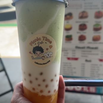 Picnic Time Cafe - Avocado mango smoothie with popping boba - Bubble Tea Near Me - Walnut, California Picnic Time Cafe - Avocado mango smoothie with popping boba - Bubble Tea Near Me - Walnut, California