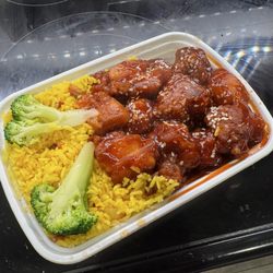 China One - C18. Sesame Chicken Combo Platter