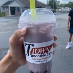 T-Town Smoothie Cafe - Taro milk tea with tapioca boba