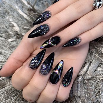 Executive Nails & Spa Copperfield  - Black ombré nails - Day Spas Near Me - Houston, Texas