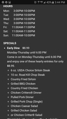 Menu photo 8 Texas Roadhouse Stow, OH