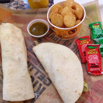 Taco John's - Soft shell taco + meat-and-potato burrito combo - Mexican Near Me - Davenport, Iowa Taco John's - Soft shell taco + meat-and-potato burrito combo - Mexican Near Me - Davenport, Iowa