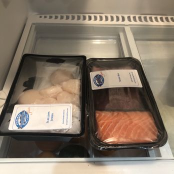 Pierless Fish Corporation - two trays of fish in a refrigerator - Seafood Markets Near Me - Brooklyn, New York