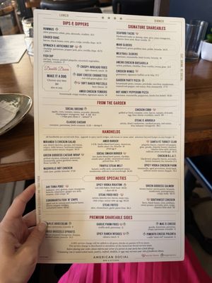 Menu photo 1 American Social - Bar & Kitchen - Boca Raton Boca Raton, FL
