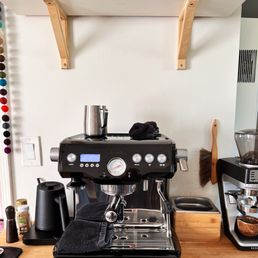 My coffee bar setup at home.