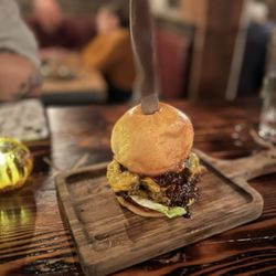 Hogwash Whiskey Den - Burger from the special Inlander Restaurant Week