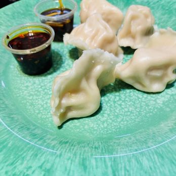 Trendy Dumpling - Chicken dumplings with soy ginger sauce and chili oil. - Noodles Near Me - Houston, Texas
