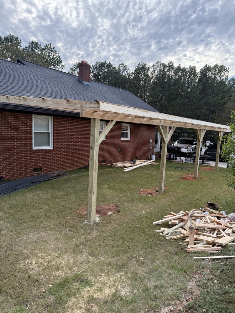 Slide of Construction of Deck & Porch